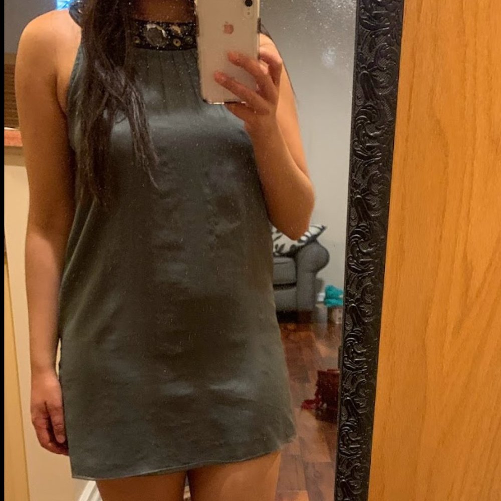 Gorgeous Grey Dress with rhinestones for a lovely night out!!